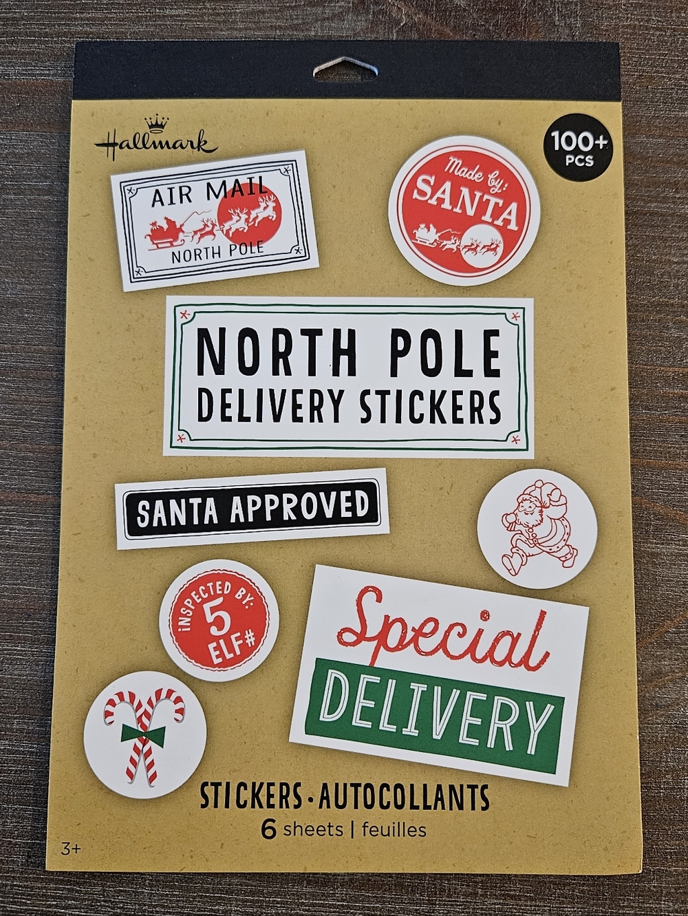 Hallmark Holiday Christmas Sticker Set - 100+ Pieces Red, Green, White New